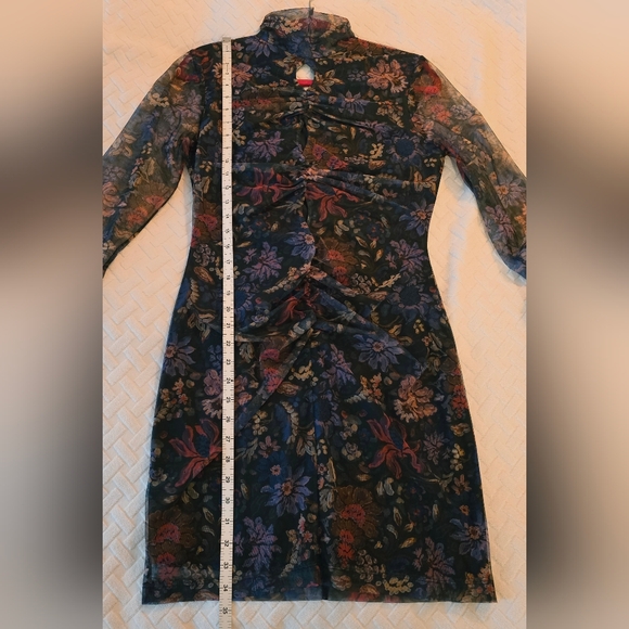 NEW Amanda Uprichard Beliza Floral Print Long Sleeve Mini Dress | Size Large - Picture 14 of 15